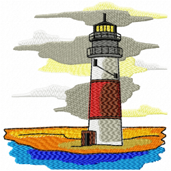 Lighthouse Embroidery Design 10